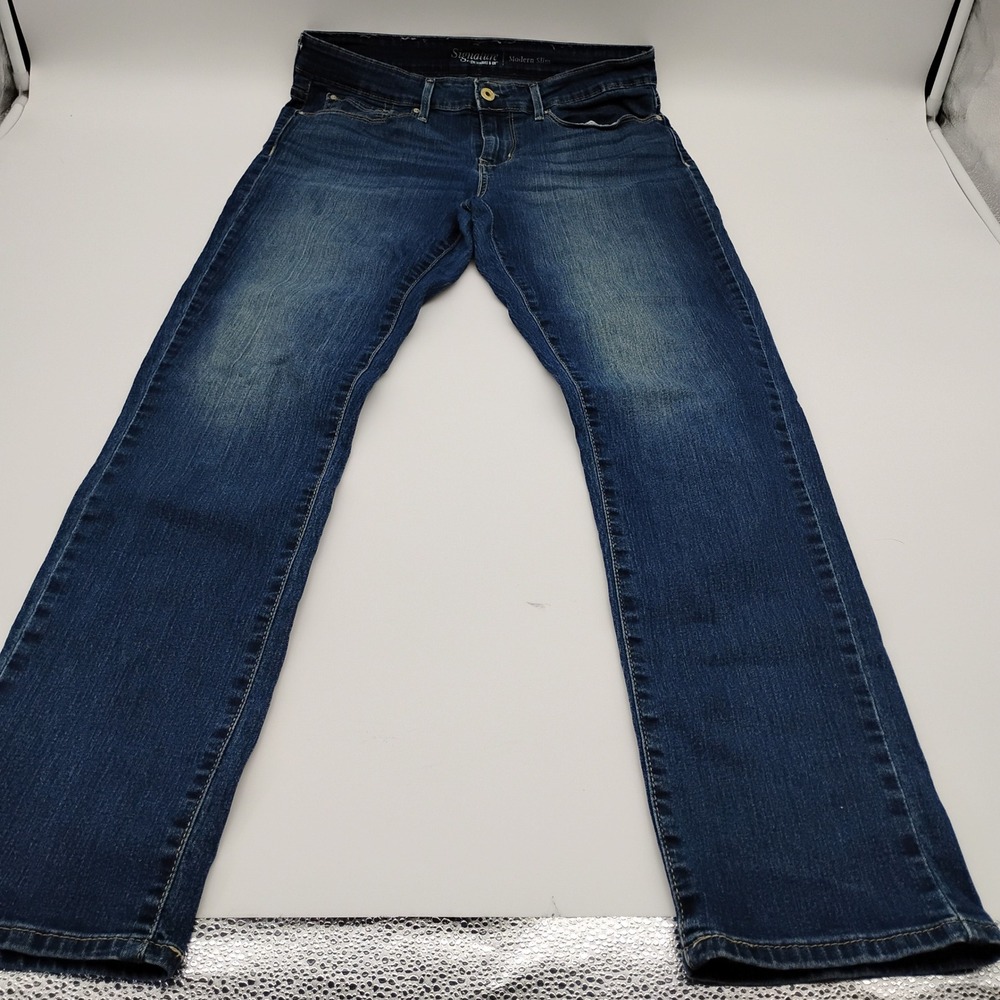 Signature by Levi Strauss & Co Modern Slim Jeans Dark Wash Blue W30 L34 10L